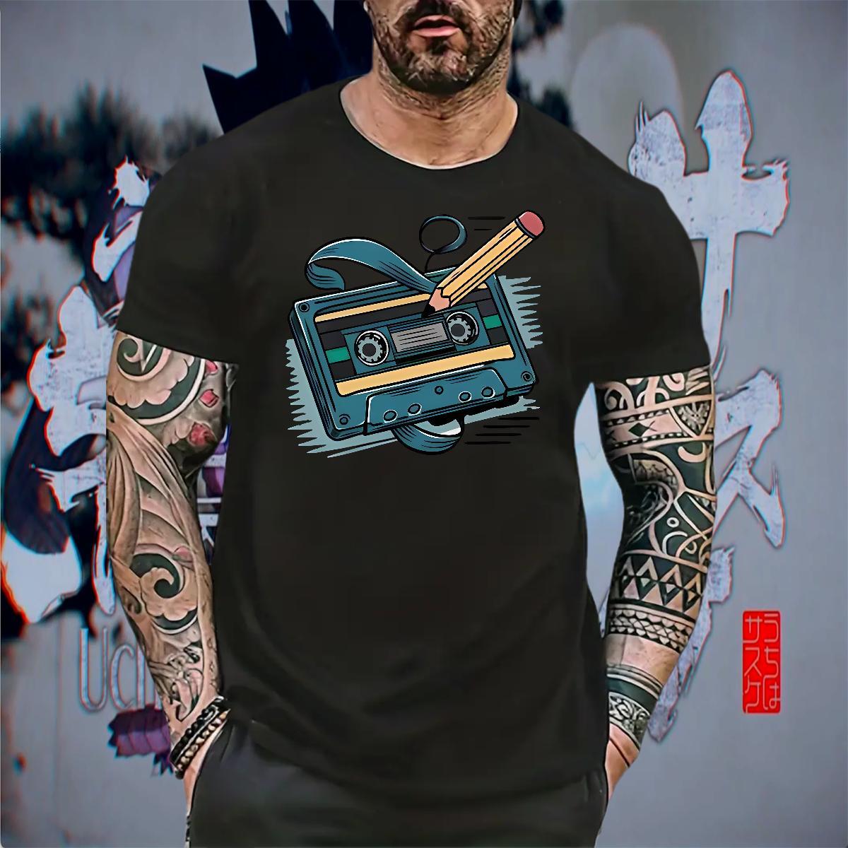 Unisex Mens Tshirts Daily Outfit 230g 100% Cotton Black Oversized Short Sleeve Soft radio Man T Shirts Classic Casual Tops Tees