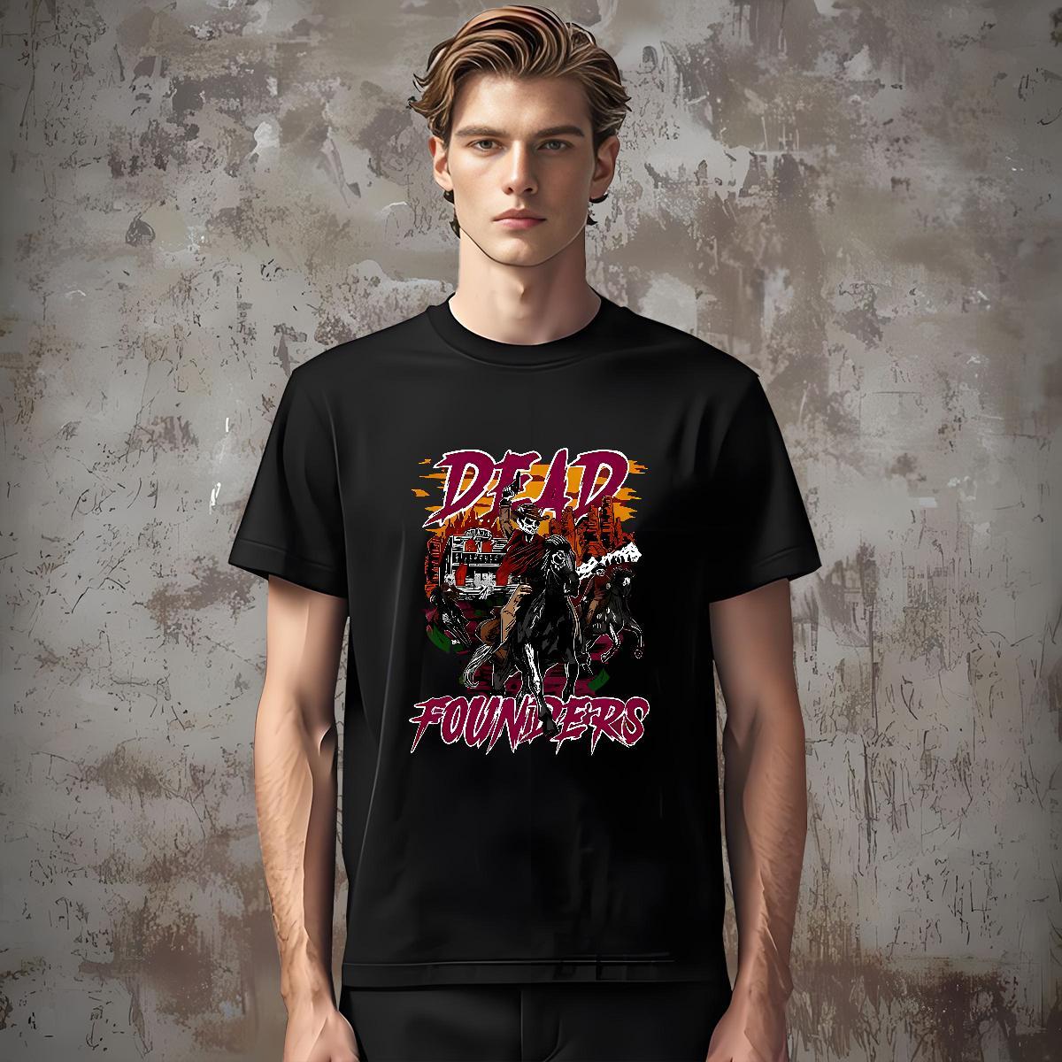 Loose horse riding T-Shirts Casual Daily Wear Mens Tshirts 100% Cotton 230g Factory Direct O-Neck Short Sleeve Custom Print Oversized Top Tees