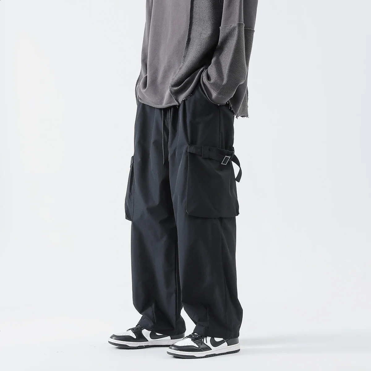 Streetwear Cargo Pants Men Hip Hop Joggers Harem Pants Big Pocket Fashion Men Woman Sweatpants High Street Trousers Large size 240822