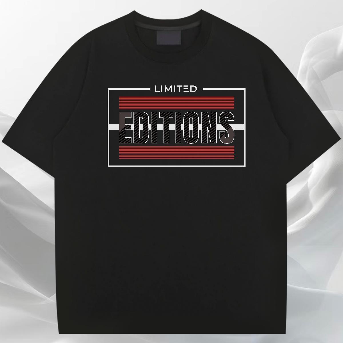 Loose Men Tees Summer Casual 100% Cotton 230g DIY Anime Breathable Short Sleeve editions T-Shirts for Men 2024 Summer Tees Shirts