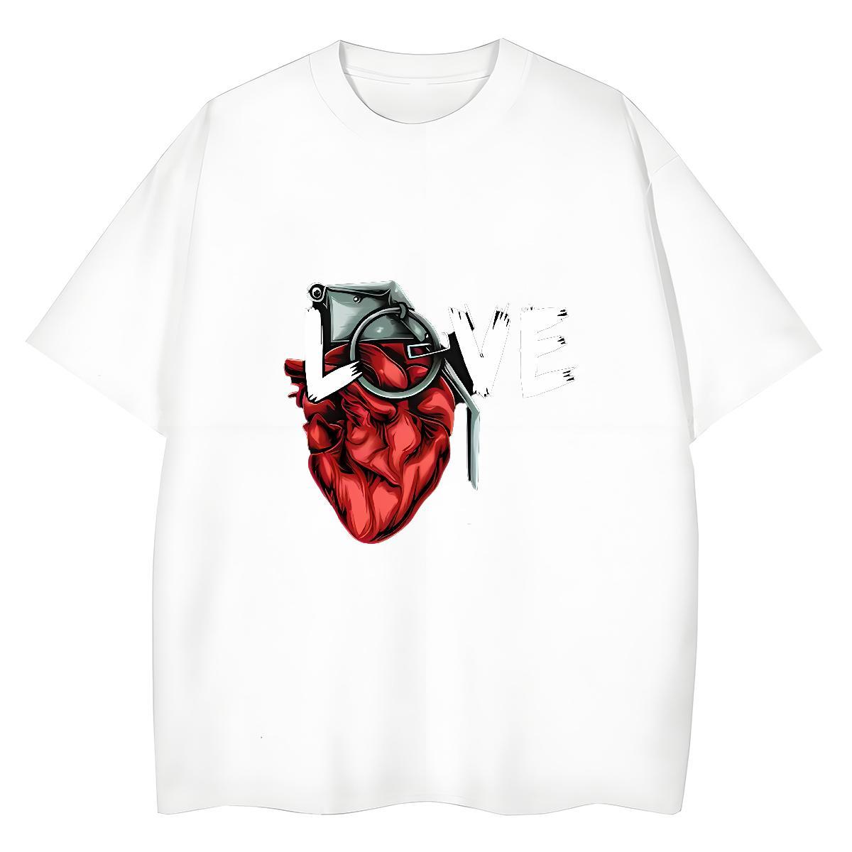 Soft Women Tshirts 100% Cotton 230g letter High Street Hip Hop Woman T Shirts Crew Neck Custom Cartoon Polos