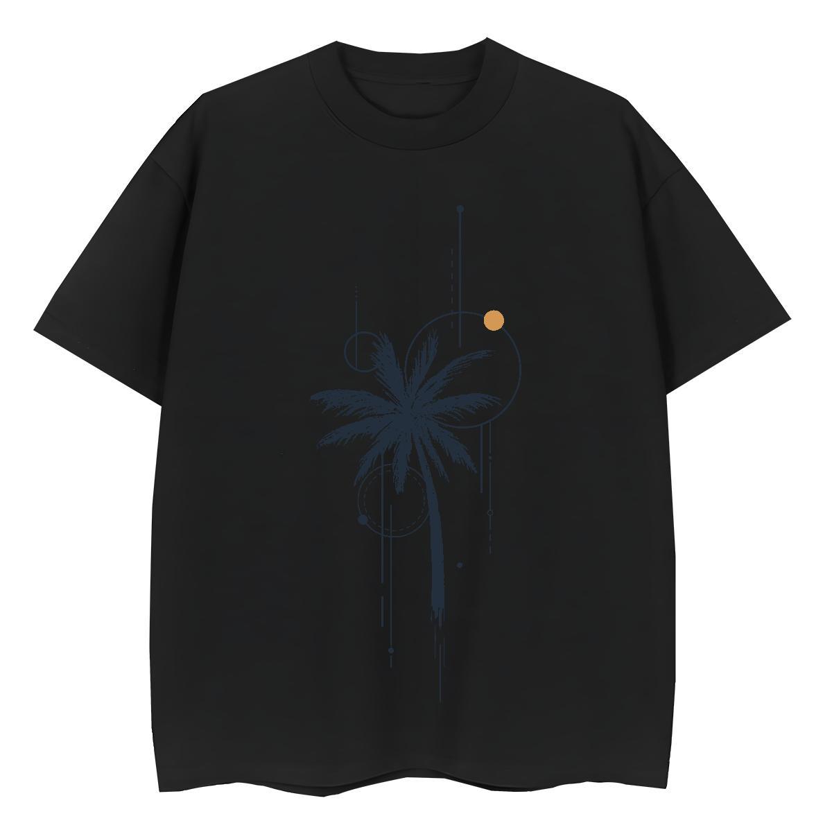 2024 T-Shirts O Neck Short Sleeves 230g Cotton Woman Tshirt Cartoon Anime tree Hip Hop 5A Polos