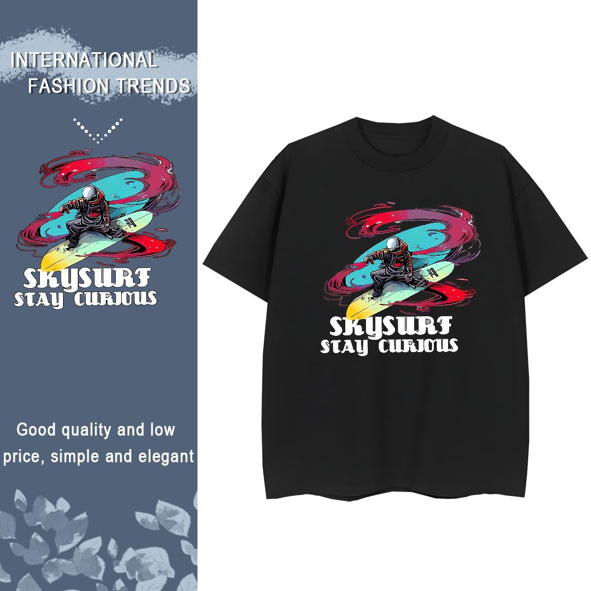 DIY T-Shirts for Women Breathable Crew Neck 230g Pure Cotton Lady T shirt Black Oversized person Sports Casual Designer Tops Shirt