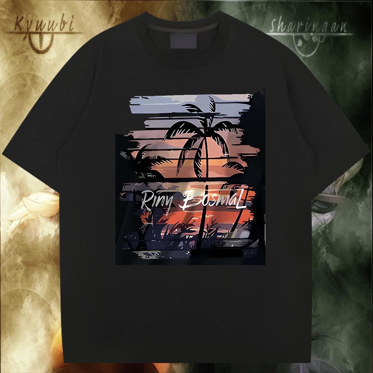 Stylist Spring Summer Men Clothes T-Shirt scenery Breathable Short Sleeve 230g 100% Cotton T Shirt For Man Wholesale Oversized 4XL Tops Shirt