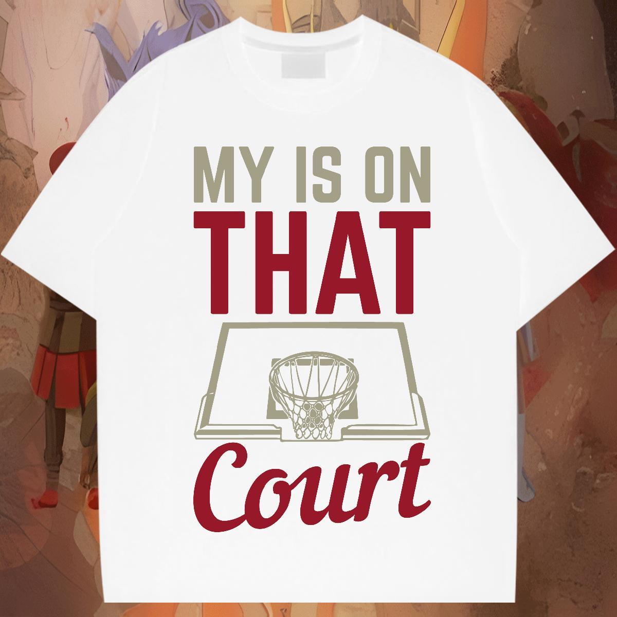 Cool Design Couples T Shirts Daily Wear 230g Pure Cotton Custom Printed Breathable Short Sleeve basketball hoop T-Shirts for Men Fashion Tops