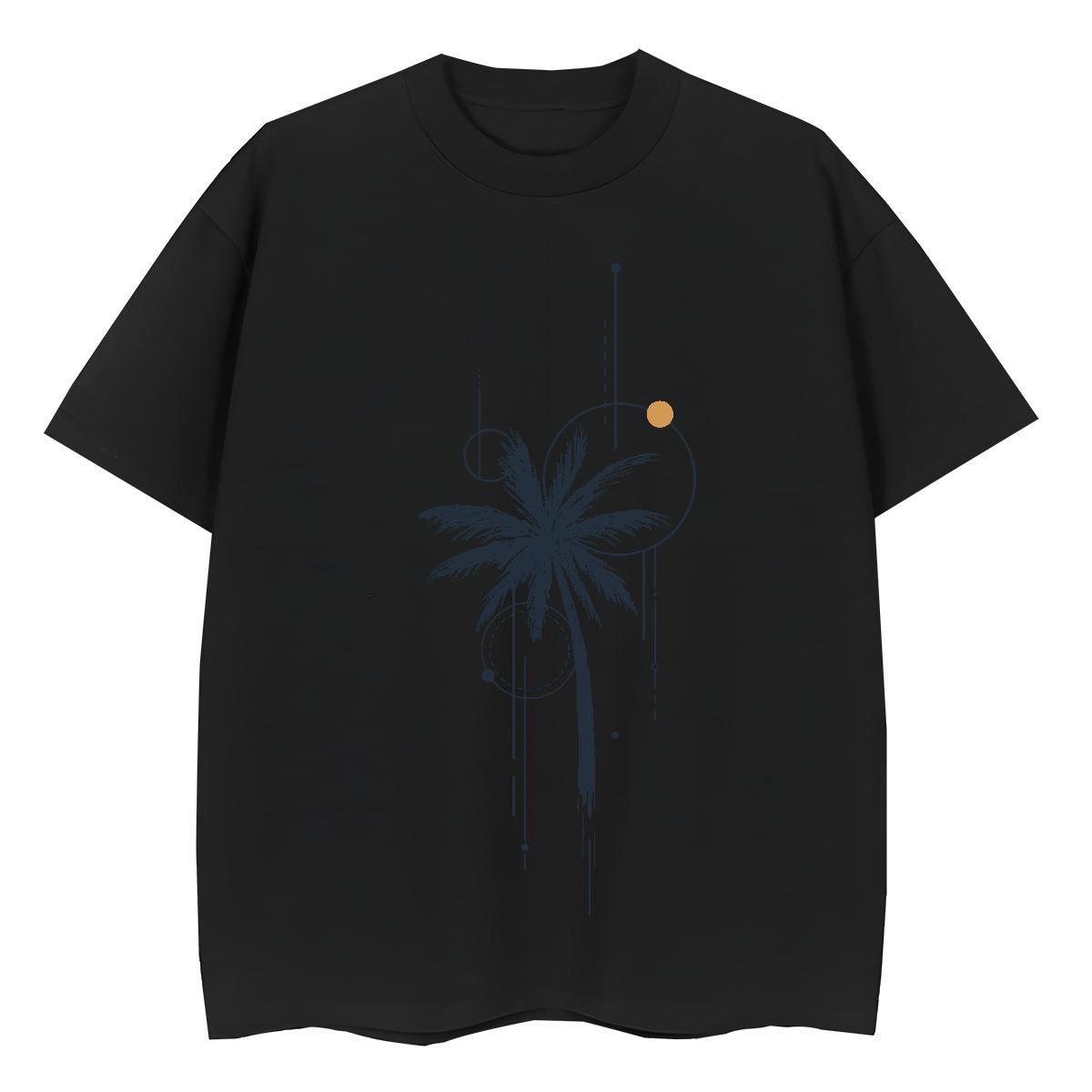 TOP Quality Woman T Shirts Crew Neck Breathable 230g Pure Cotton Womens Tshirts Cartoon Printing L-4XL tree Casual Daily Wear Comfortable Tops