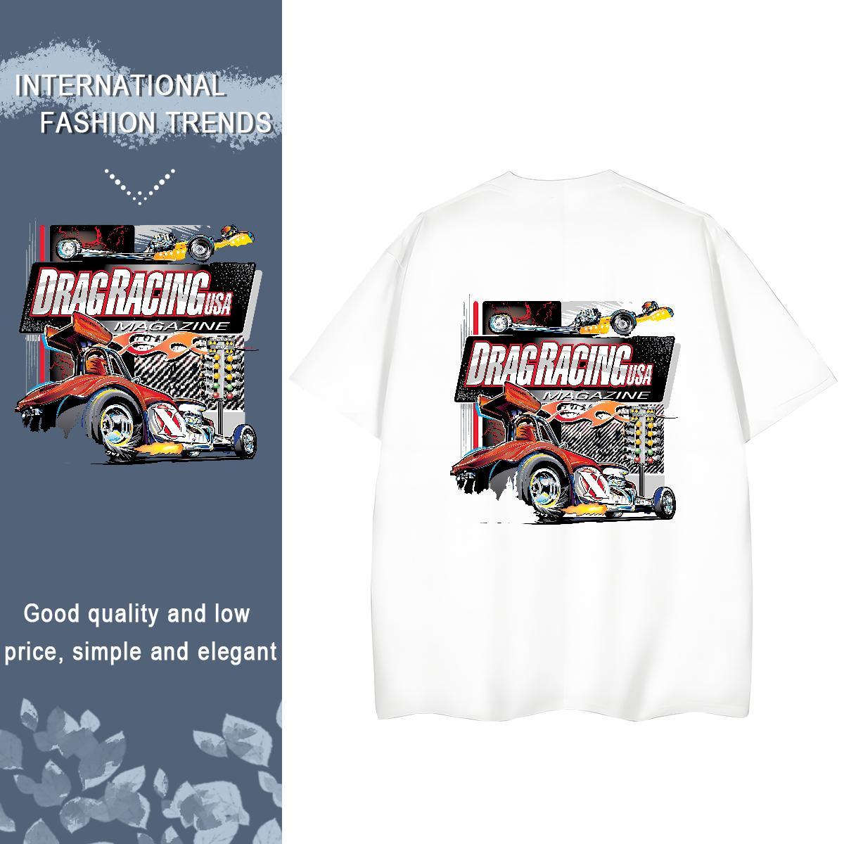 2024 DIY T Shirt For Woman 230g 100% Cotton Breathable Outdoor car Tshirt for Man Woman 5A Black Oversized Clothes