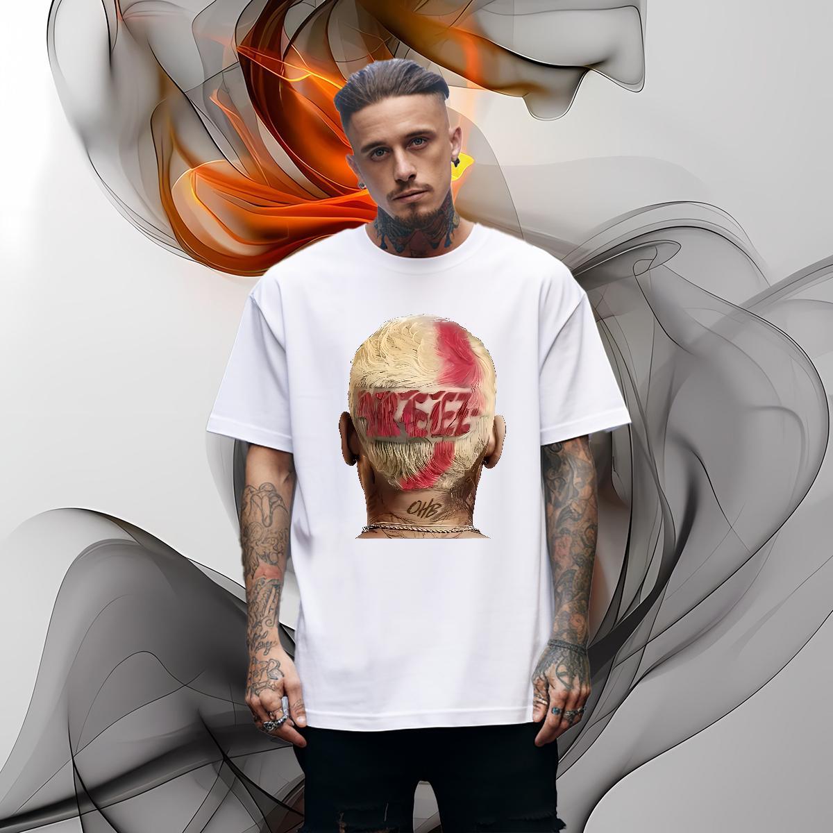 Wholesale afterbrain T Shirt For Man Street wear Hip Hop Tshirts 230g 100% Cotton 2024 Summer Breathable Soft Black White Top Tees