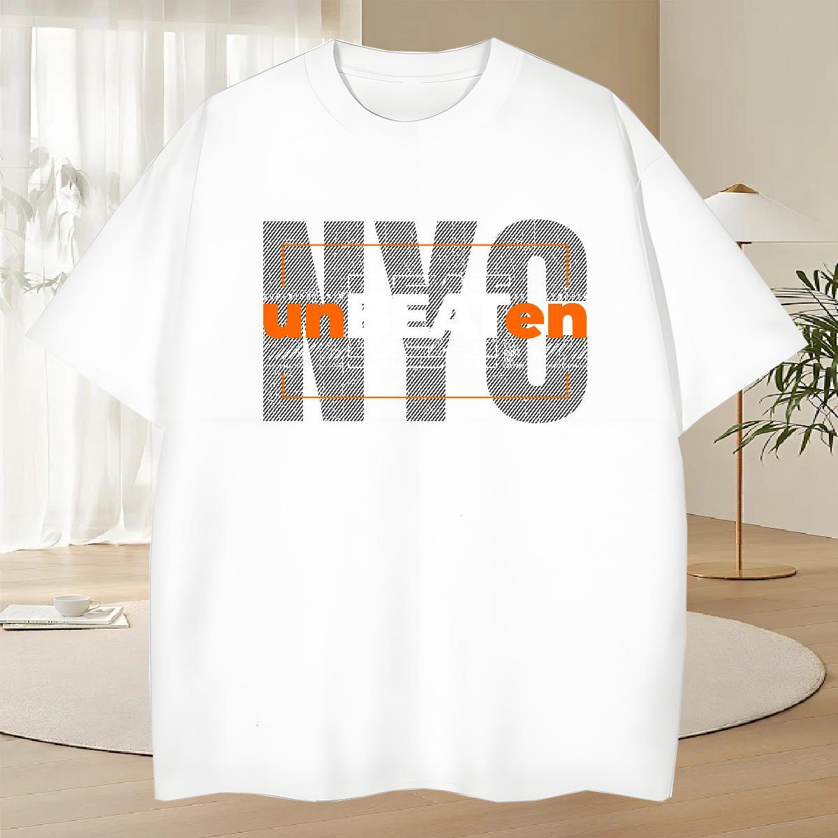 Wholesale Men Clothes T-Shirt Street wear Hip Hop 230g Cotton DIY Printed Short Sleeve O-Neck unbeaten T-Shirts for Men Designer Fashion Tops Shirt