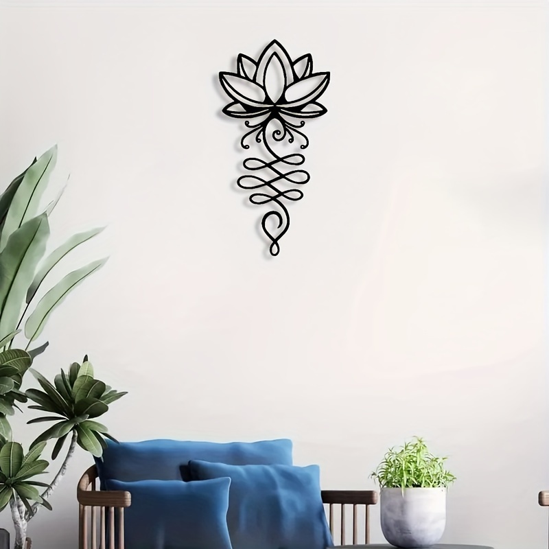 Home Decor Lotus Metal Wall Art Spiritual Metal Wall Decor Buddhist Symbols Wall