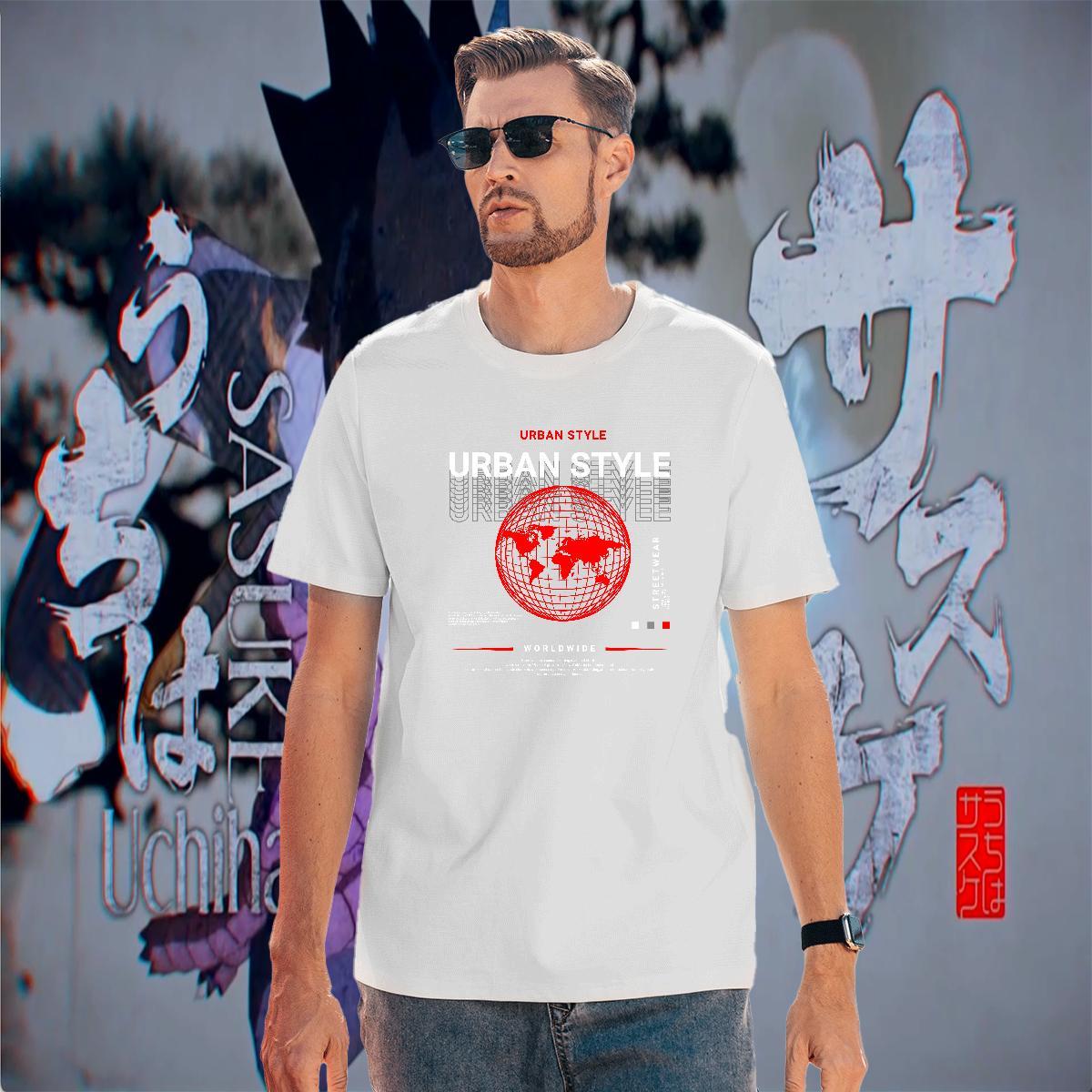 TOP Quality Men Tops Tees Hip Hop 230g Cotton Asian Size Round Neck Short Sleeve earth Men T Shirts Fashion Designer Tops Shirt