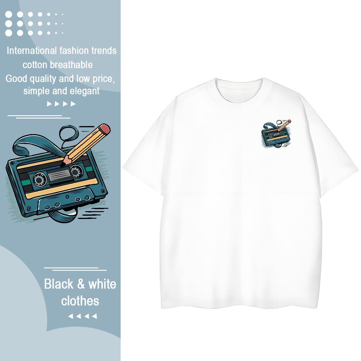 Free Shipping Tshirts Street Casual 230g 100% Cotton Skull Breathable Crew Neck radio T-Shirts New Arrival Tees Shirts