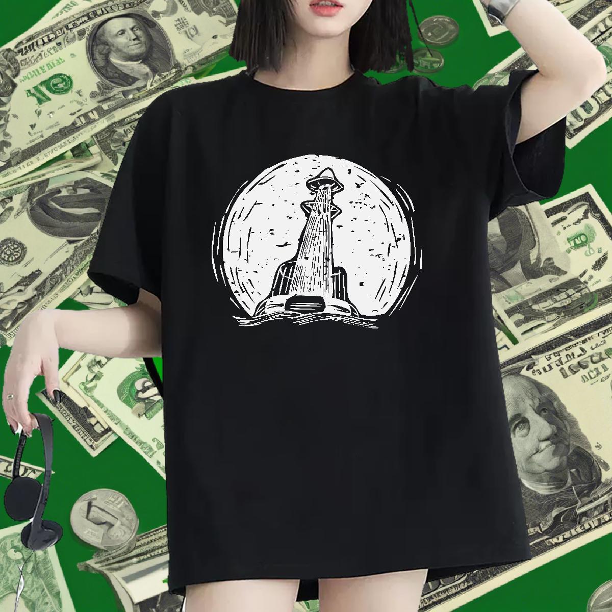 Lady Woman Tshirt 100% Cotton 230g icon Sports Street Wear Womens T Shirts Short Sleeve O-Neck Custom Print Plus Size Tees Shirts
