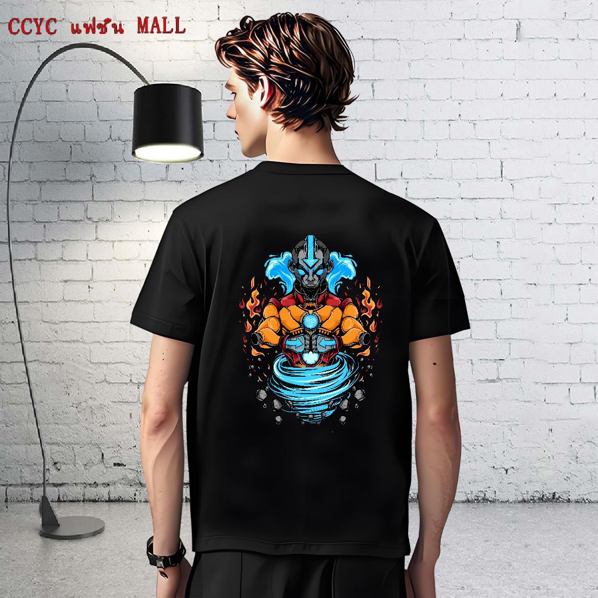 Free Shipping Men Tees Anime Printing Street 230g Pure Cotton DIY Short Sleeve O-Neck ET Men T Shirts Fashion Clothes