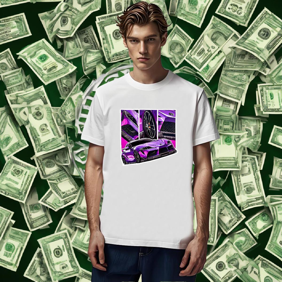 Wholesale Men Clothes T-Shirt Daily Wear 230g 100% Cotton White Plus Size Breathable Crew Neck car T-Shirts Fashion Design Tshirts