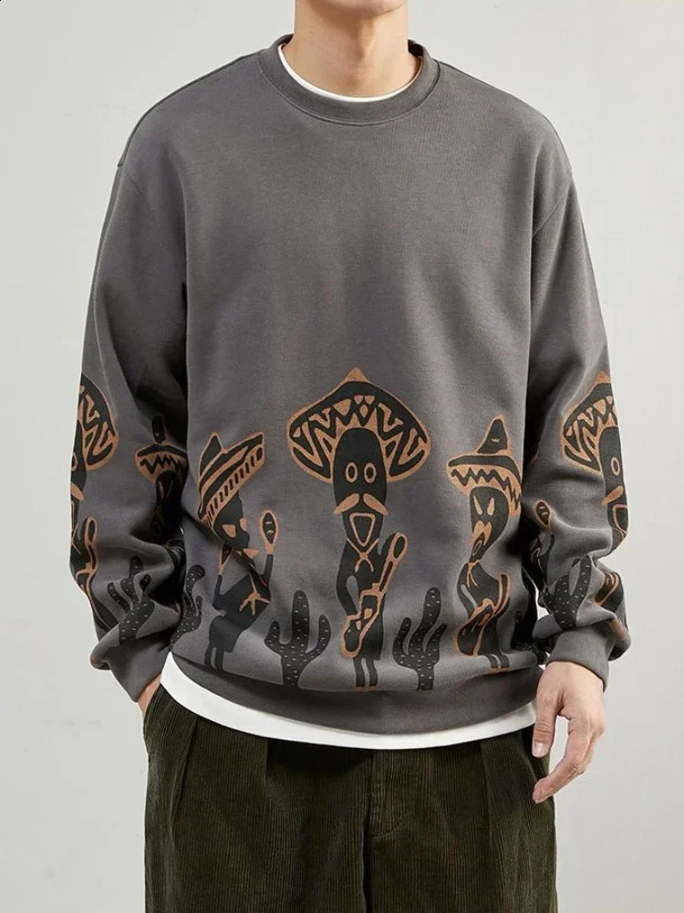 Mens Clothing Print Manga Sweatshirts For Man Black Pullover Hoodieless Anime Graphic Top Harajuku Fashion Korean Style Offers 240821