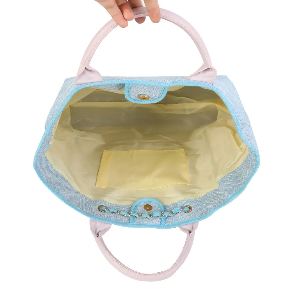 Fashion Candy Color Large Tote Bag Women Shoulder Bags Canvas Handbags Casual Simple Summer Beach Big Shopper Purse 240821