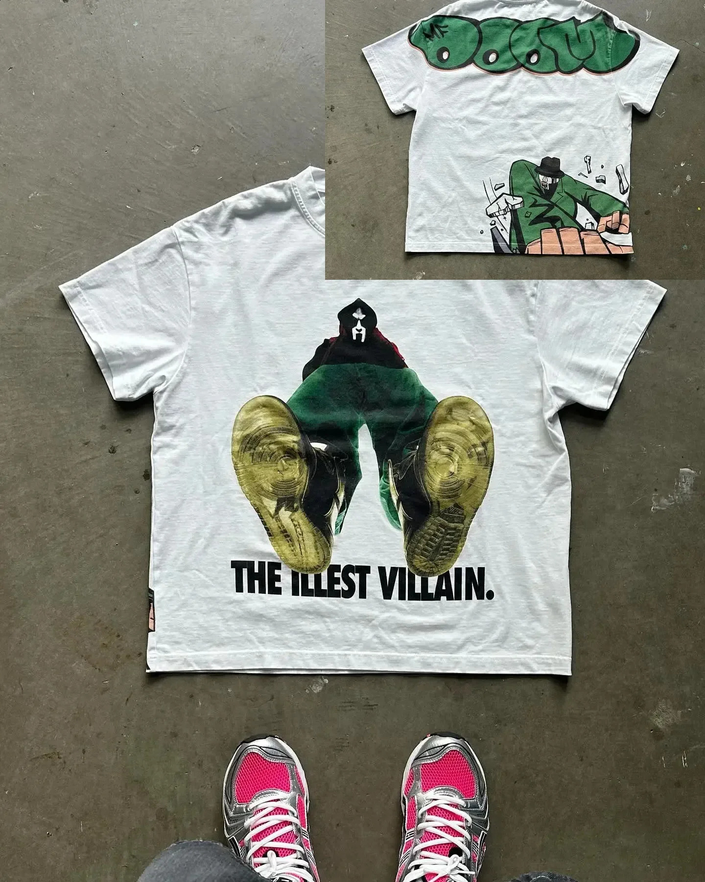 European and American character cartoon letter printed mens Tshirt Y2K Harajuku casual pure cotton loose short sleeved 240822