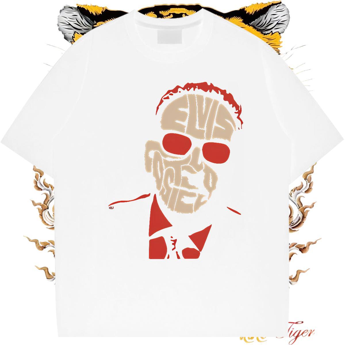 Brand Men Tops Tees 230g 100% Cotton Beach scary Breathable Man T Shirts Soft Custom Cartoon Tshirts