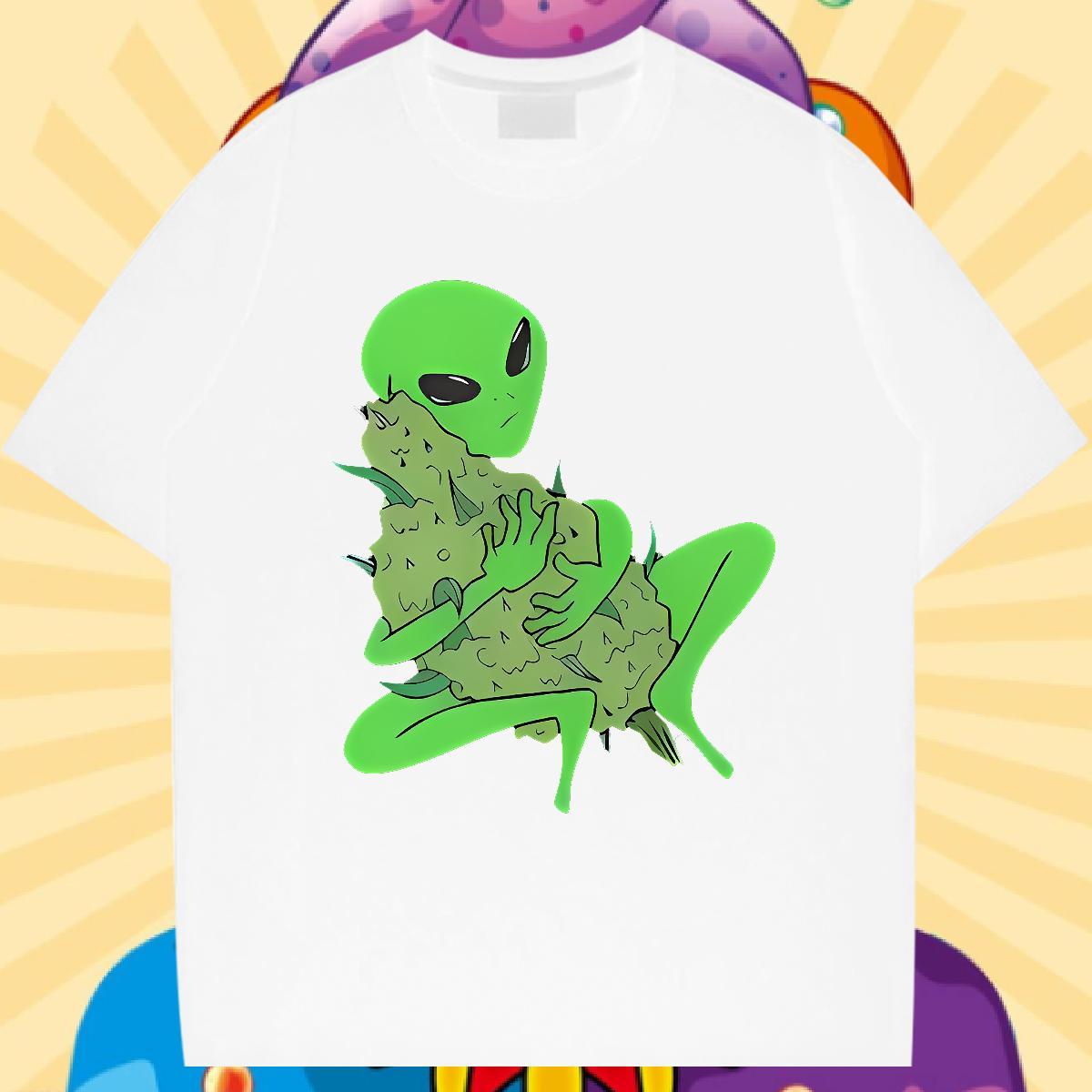 Brand extra-terrestrial Mens Tshirts 230g Pure Cotton T-Shirts Oversized Home Outdoor Breathable Soft TOP Quality Tees Shirts