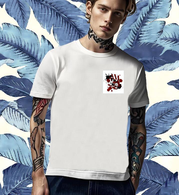 Fashion Designer Anime Printing Street Tshirt for Man Woman scary Breathable Crew Neck 230g Cotton Man T Shirts Classic Custom Printed Top Tees