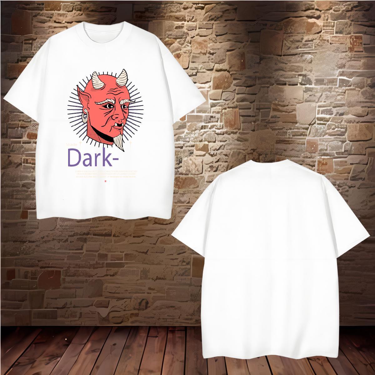 Brand Western style Man T Shirts Street wear Hip Hop Men Tshirts 230g 100% Cotton New Breathable Crew Neck Anime Print Tops Tees