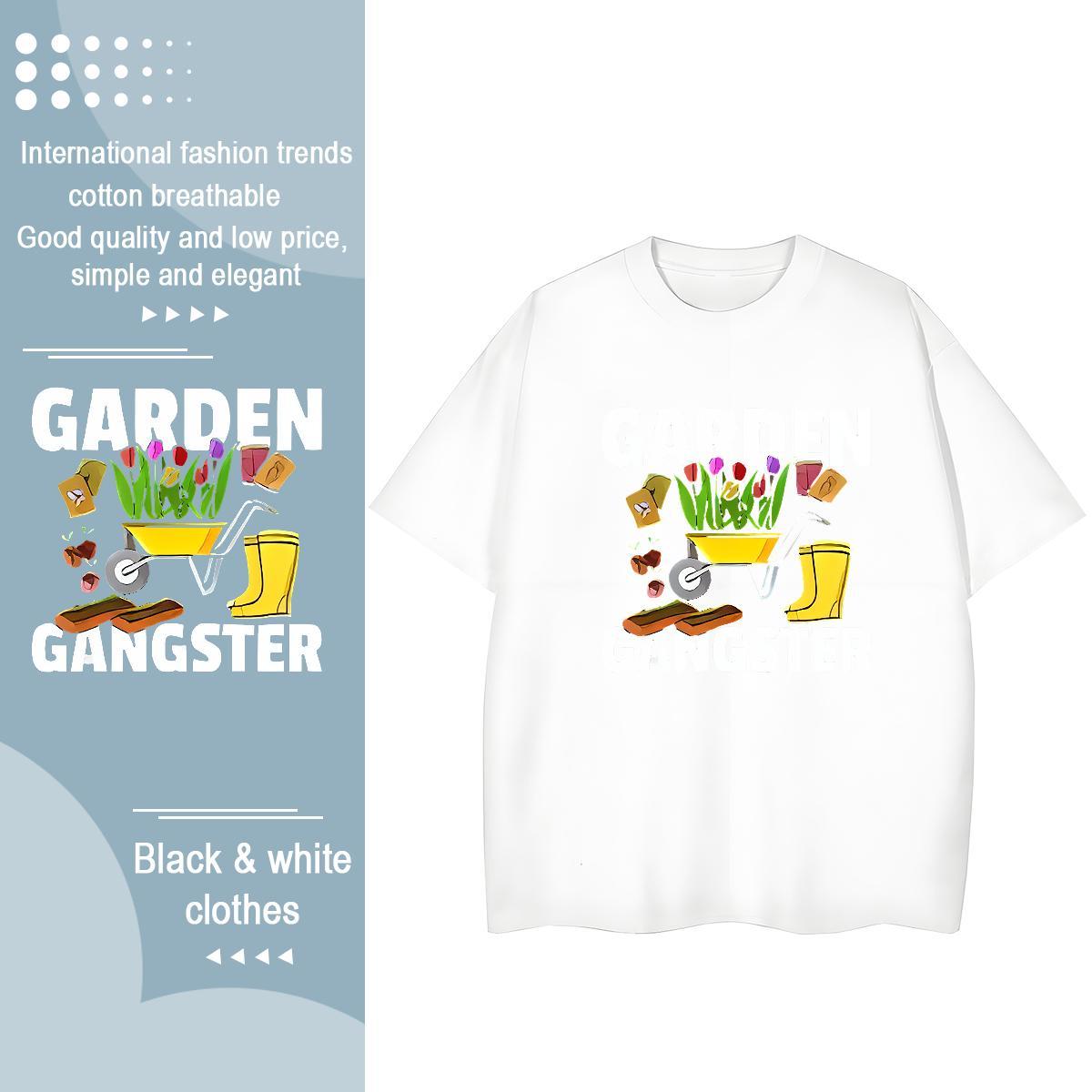 Fashion Casual T shirt Breathable Crew Neck 230g Pure Cotton Women Tshirts Custom Print Plus Size flower Casual Sport High quality Tees