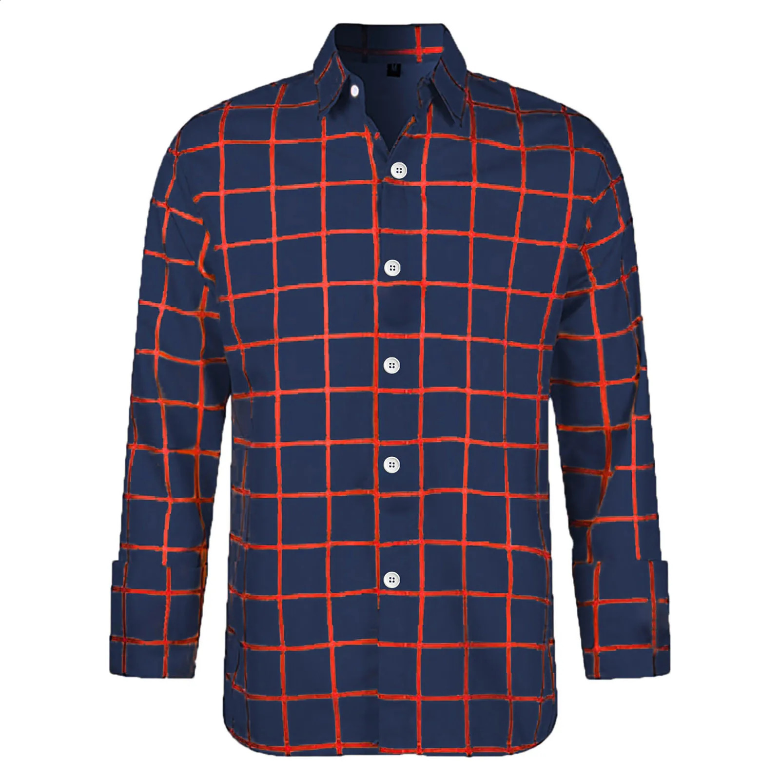 MenS Business Cardigan Plaid Shirt Slim Fit Long Sleeved Blouses Spring Summer Tops Slimming Button Up Blouse Top Ropa Hombre 240822