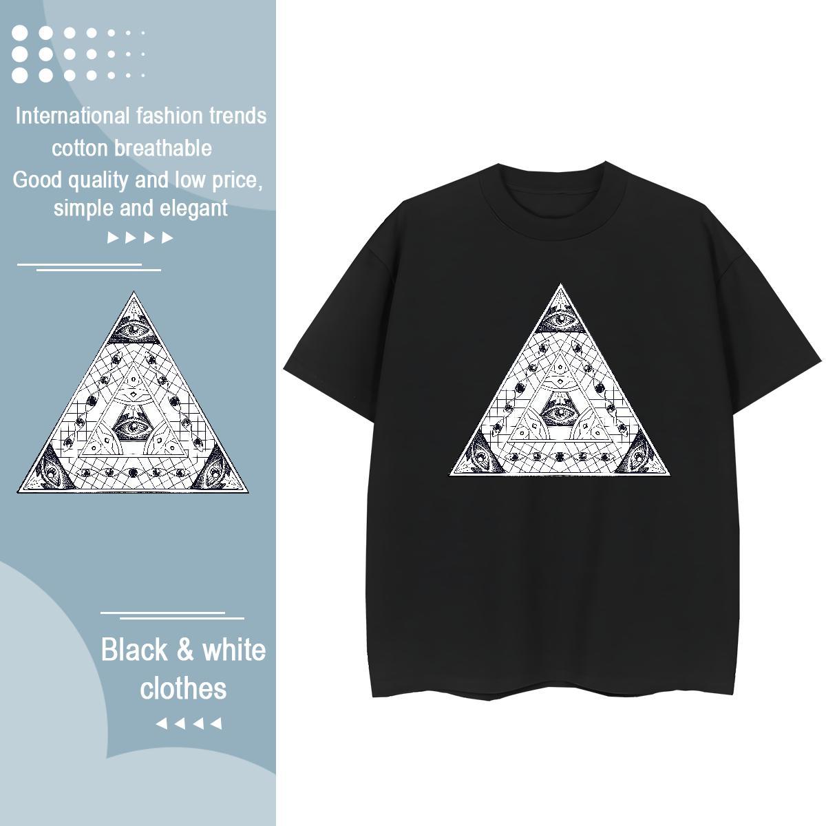 2024 Casual Woman T Shirts 100% Cotton 230g O-Neck Short Sleeve Sports Casual eye of the devil Womens Tshirts Free Shipping Customized Tops