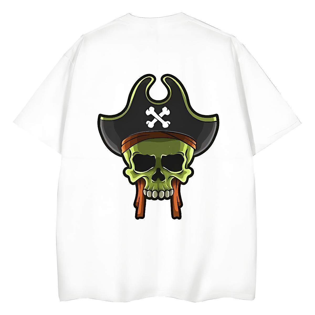 Casual New T shirt 230g Cotton O-Neck Short Sleeve Daily Wear skull Womens Tshirts High quality DIY Printed Clothes