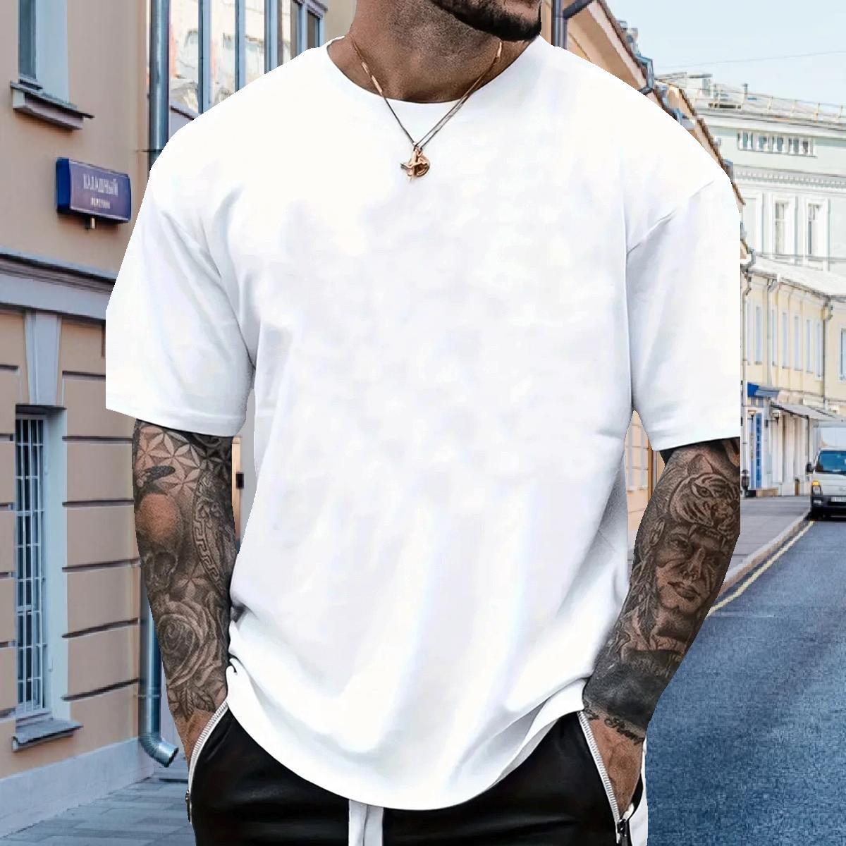 DIY Mens Tshirts 230g 100% Cotton Outdoor painting Breathable Crew Neck Man T Shirts Unisex Custom Cartoon Tees