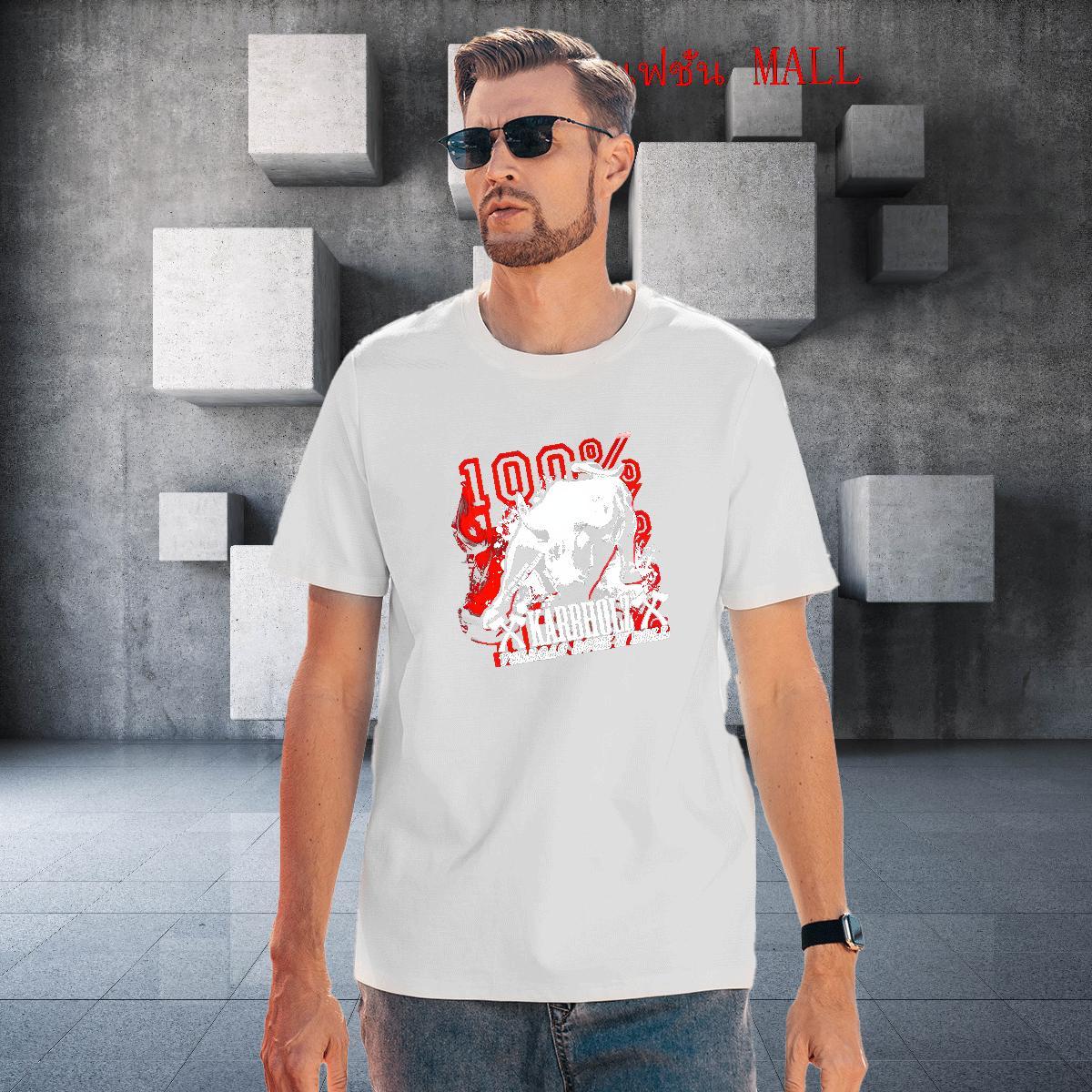 Brand Mens Tshirts 100% Cotton 230g Home Outdoor blood Breathable Short Sleeve T-Shirts for Men Loose Fit Black White Clothings