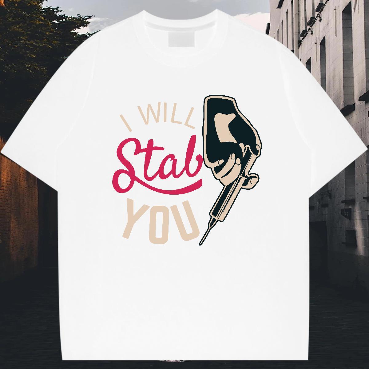 Popular Tshirts Street 100% Cotton 230g Custom Printing Breathable Short Sleeve hand T-Shirts for Men Factory Direct Clothes