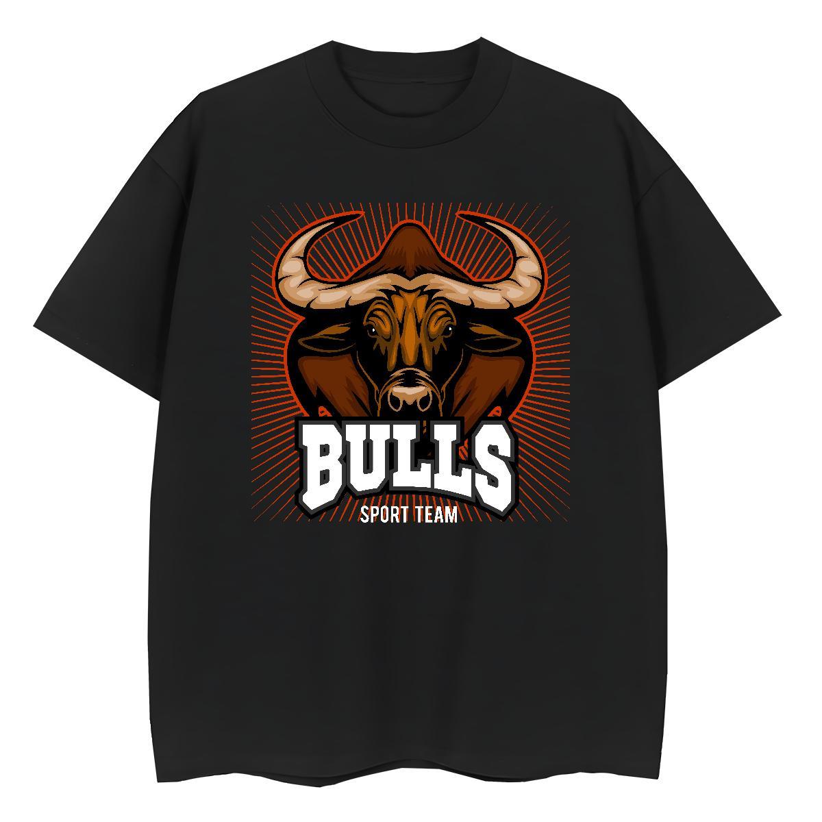 Fashion Women T Shirts Breathable Soft 230g 100% Cotton Unisex Tshirts Oversized bull Hip Hop Street 5A Tops Tees