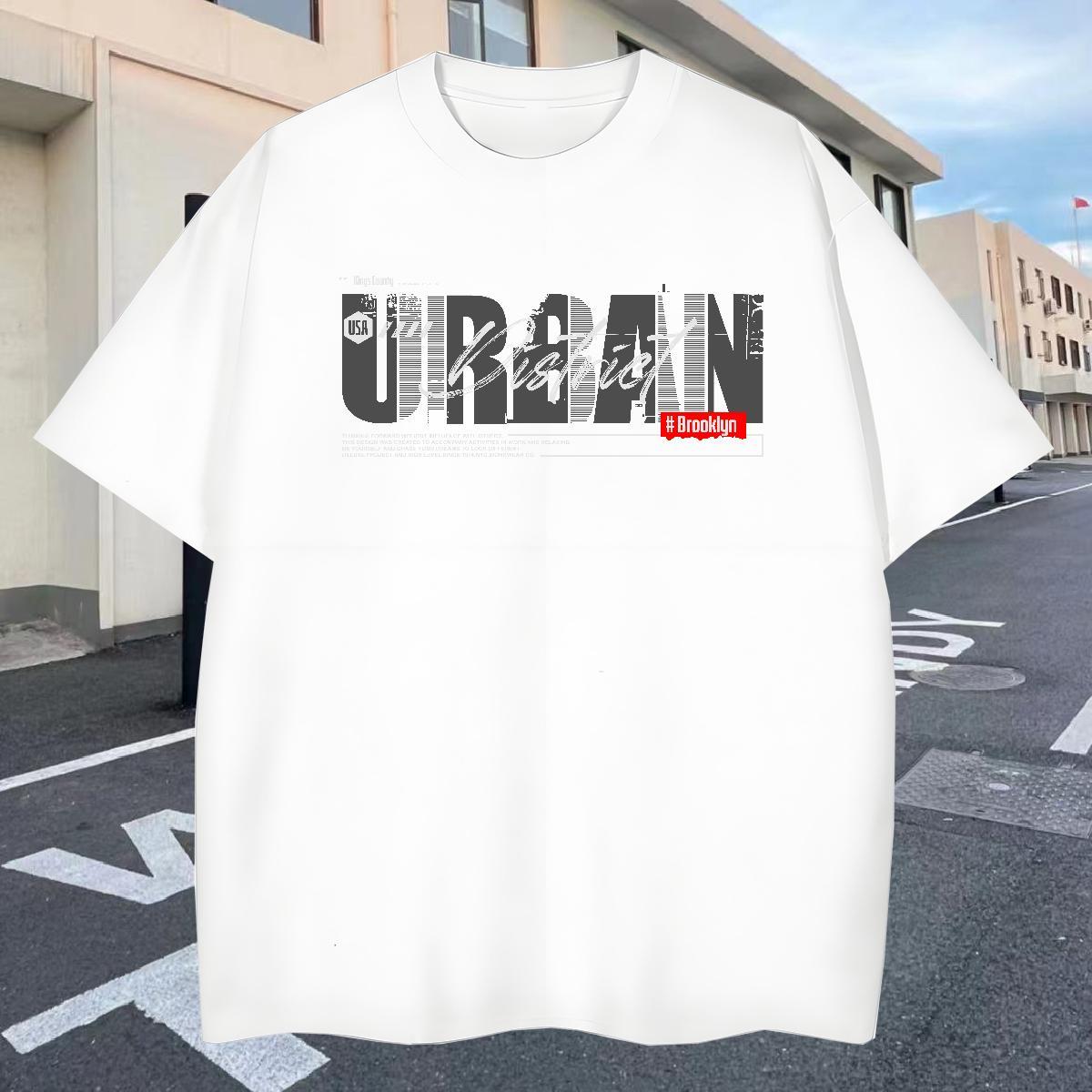 Wholesale Couples T Shirts Casual Daily Wear 230g Cotton Custom Big Size Short Sleeve O-Neck letter T Shirts Men Fashion Casual Tops Tees