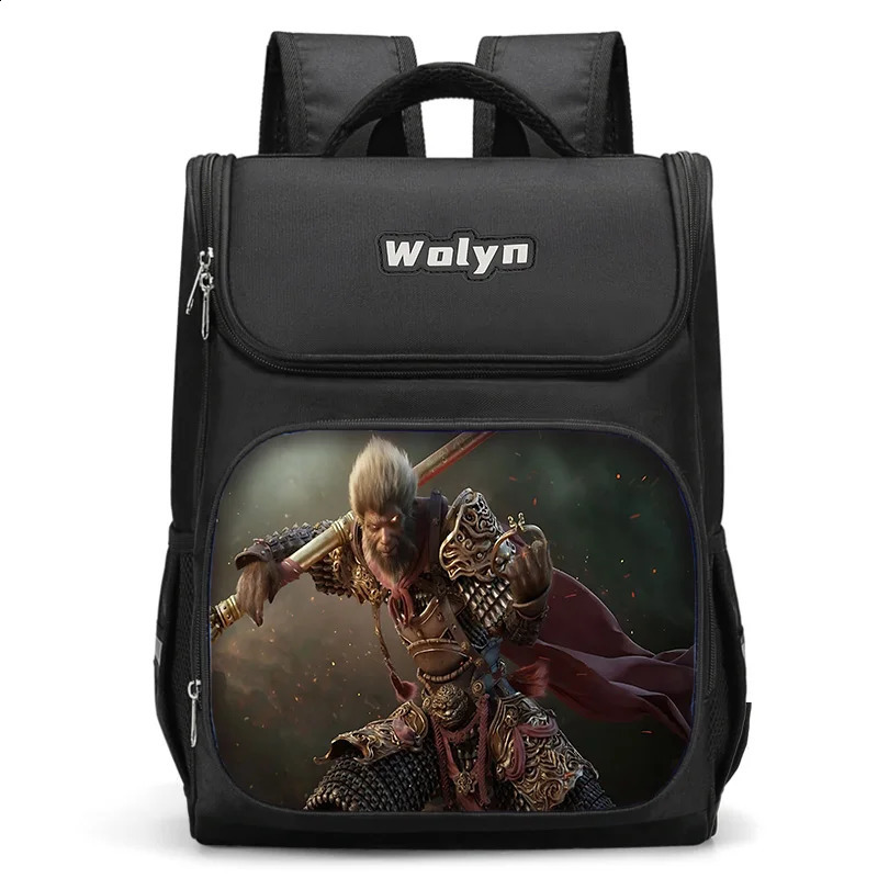 Black Mythical Large Childrens Backpack for Boys and Girls School Bag Men Travel Durable Multi Companion 240822