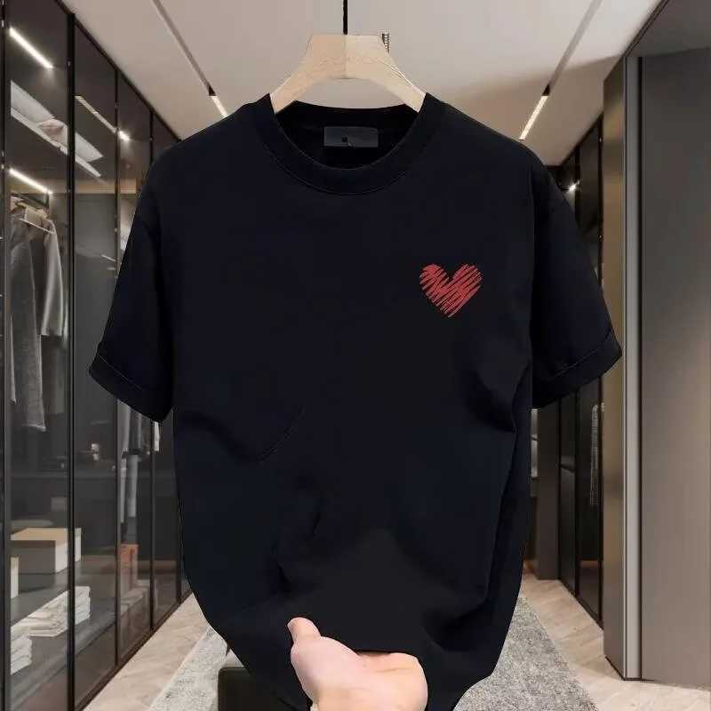 Summer hot trend - carefully shaped printed round neck pure cotton T-shirt suitable for daily comfort and street casual short sleevesW240716