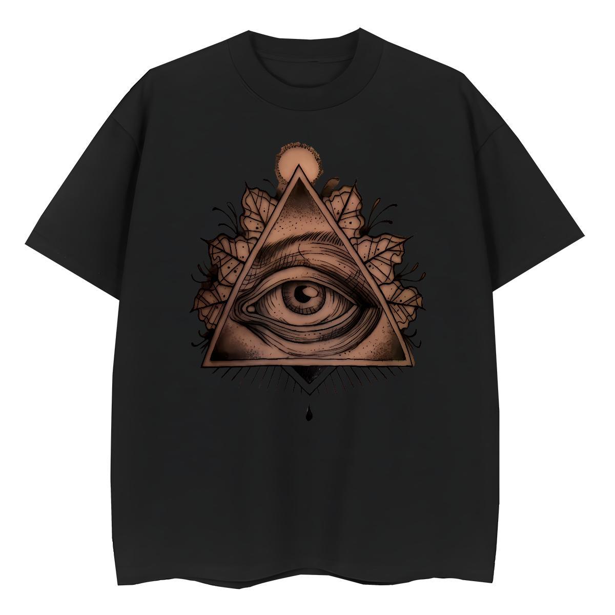 2024 Designer T shirt 230g 100% Cotton O-Neck Short Sleeve Sports Street Wear eye of the devil Women Tshirts High quality Custom Print Plus Size Tops 