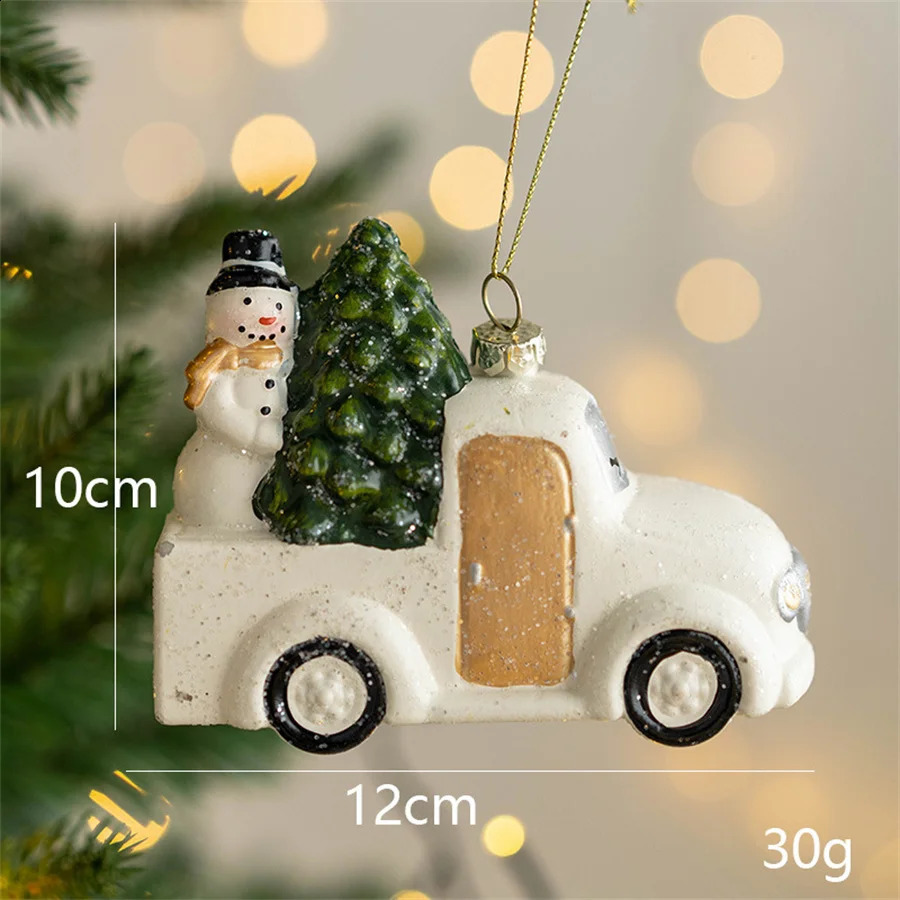 Creative Christmas Tree Hangings Balls Decorations Year Home Decoration Car Drum Tree 240822