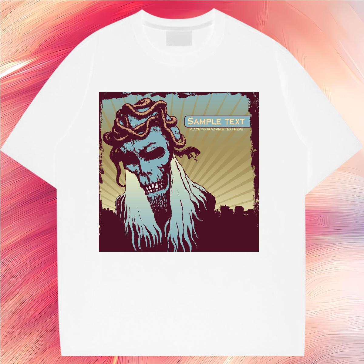 Designer Tshirt for Man Woman 230g Pure Cotton scary Home Outdoor T Shirts Women Breathable Short Sleeve White Plus Size Tshirts