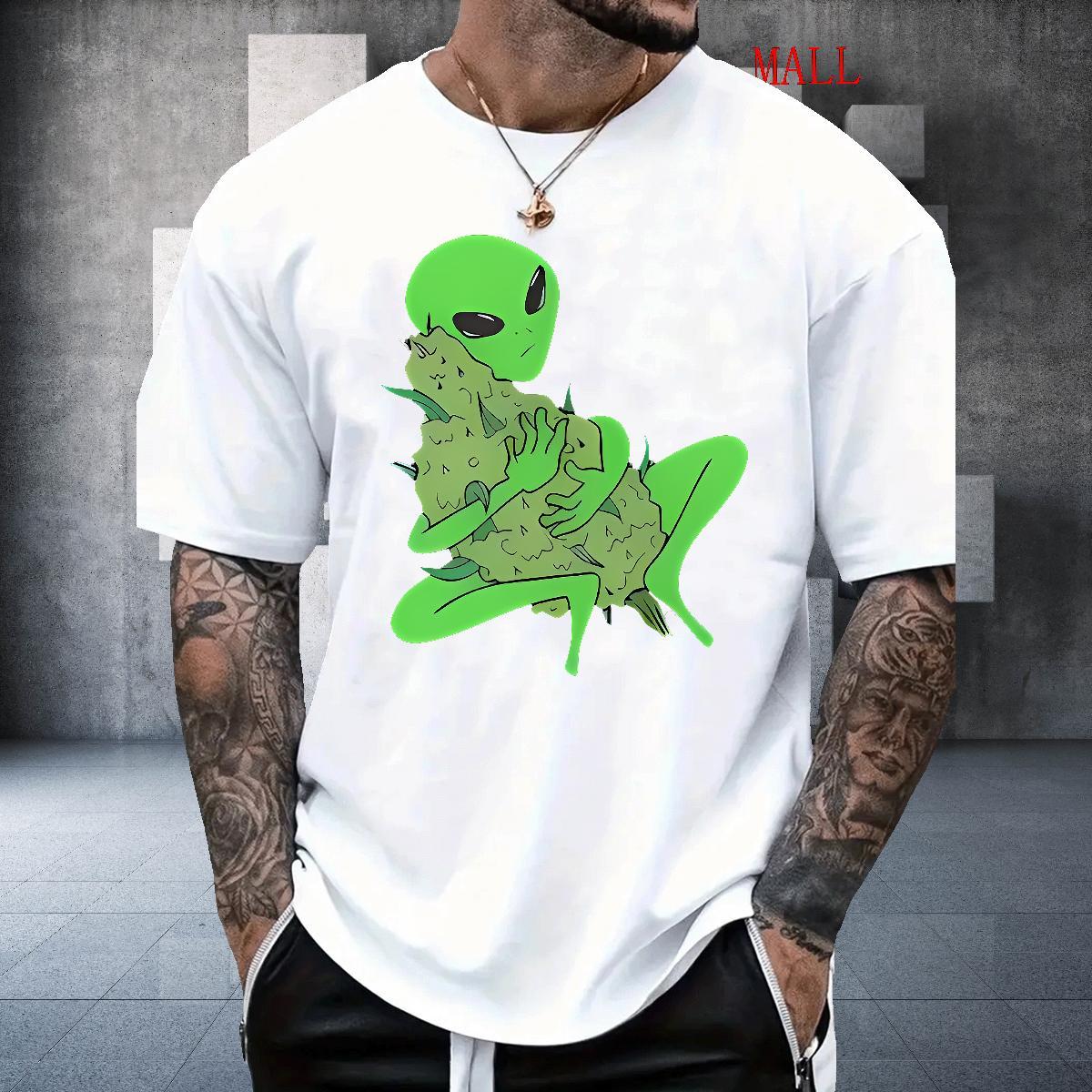 2024 Designer extra-terrestrial Tshirt for Man Woman 100% Cotton 230g Man T Shirts Custom Printed Casual Beach Round Neck Short Sleeve Soft Tops Shirt