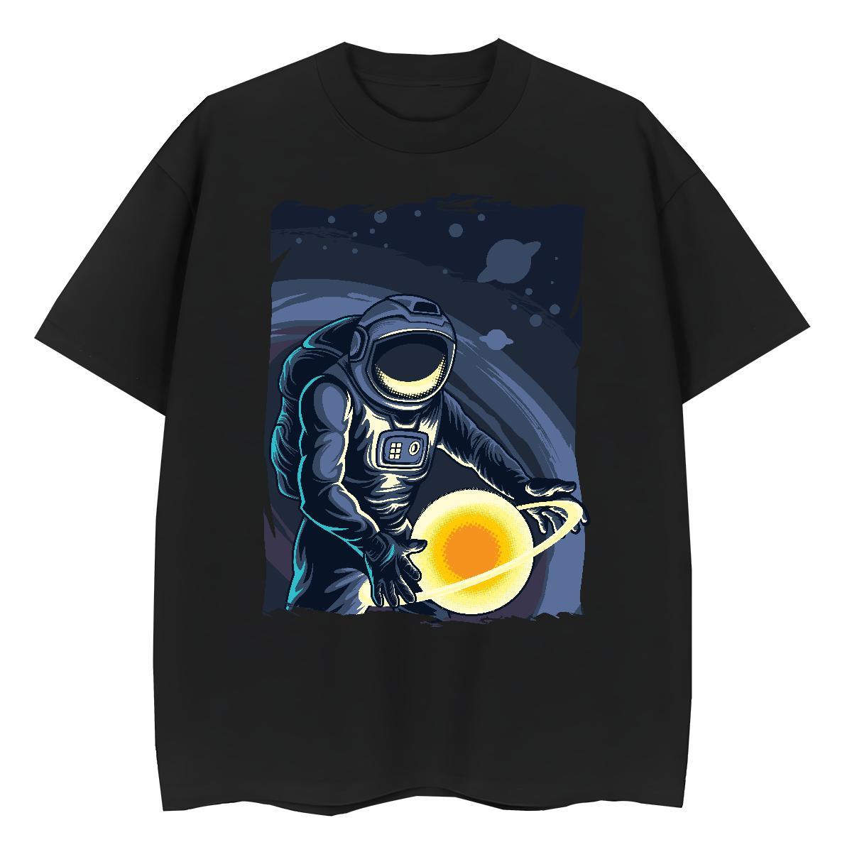 Wholesale Tshirt for Man Woman 230g 100% Cotton universe Hip Hop T Shirts Women Breathable Crew Neck Customized Top Shirts