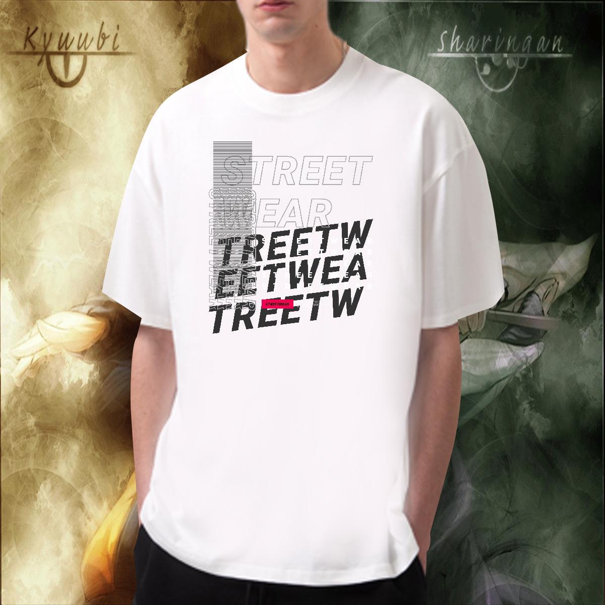 Comfortable letter T-Shirts Daily Outfit Men Clothes T-Shirt 230g Cotton 2024 DIY Pure Cotton Custom Anime Top Tees