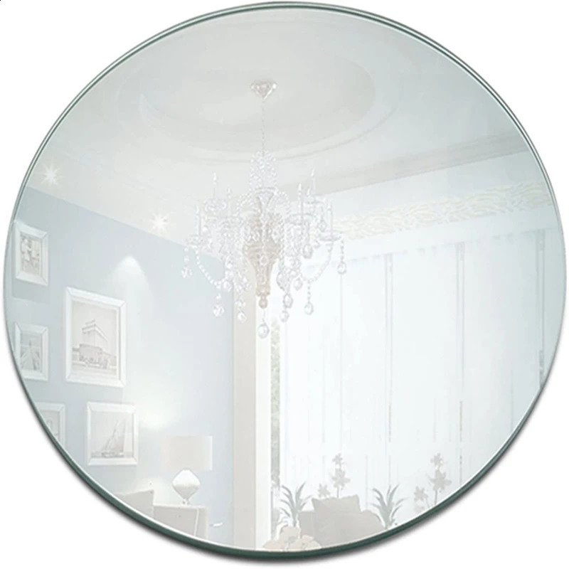 Round Acrylic Mirror Tray 8inch Circle Mirror Plate Decor Accessory 240822