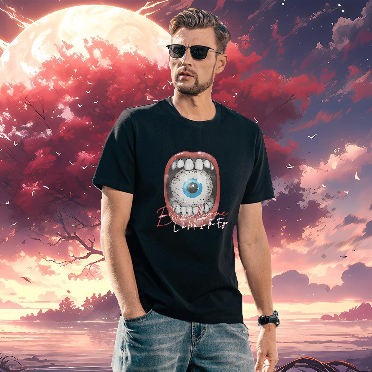 Comfortable mouth Mens T Shirts Casual Beach Tshirts 230g Pure Cotton Free Shipping Breathable Crew Neck Floral Print Clothes