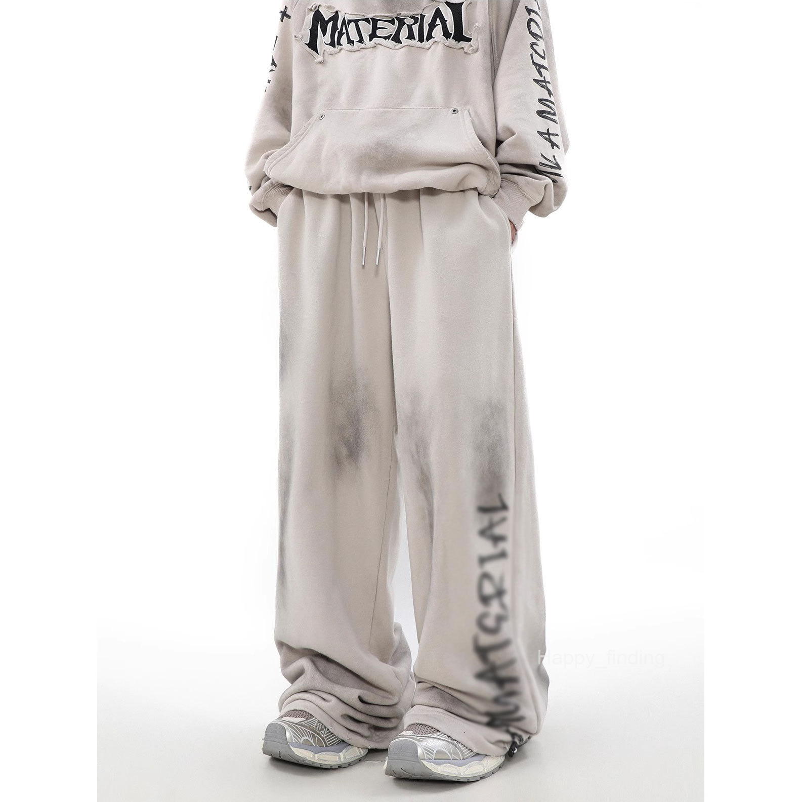 American Style High Street Casual Pants for Men in Spring and Autumn New Styles for Wiping Dirt Graffiti Sports Versatile Long Pants
