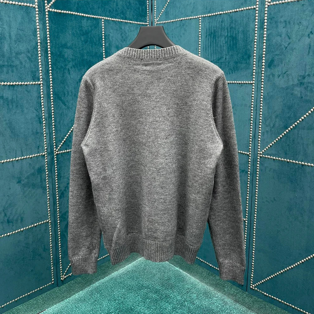 Mens letter jacquard n with original floral fashionable classic highquality wool y sweater jumper 240821