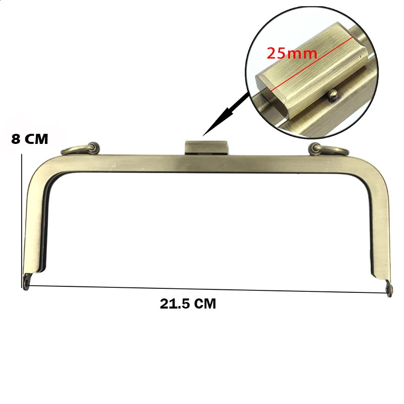 10 pieces of 21.5cm metal handbag frame wallet womens clutch bag accessories kissing buckle lock accessories 240821