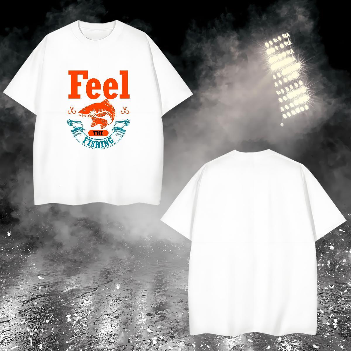 Classic fish Mens T Shirts Casual Beach Tshirt for Man Woman 230g Pure Cotton New Designer Short Sleeve Soft DIY Tees