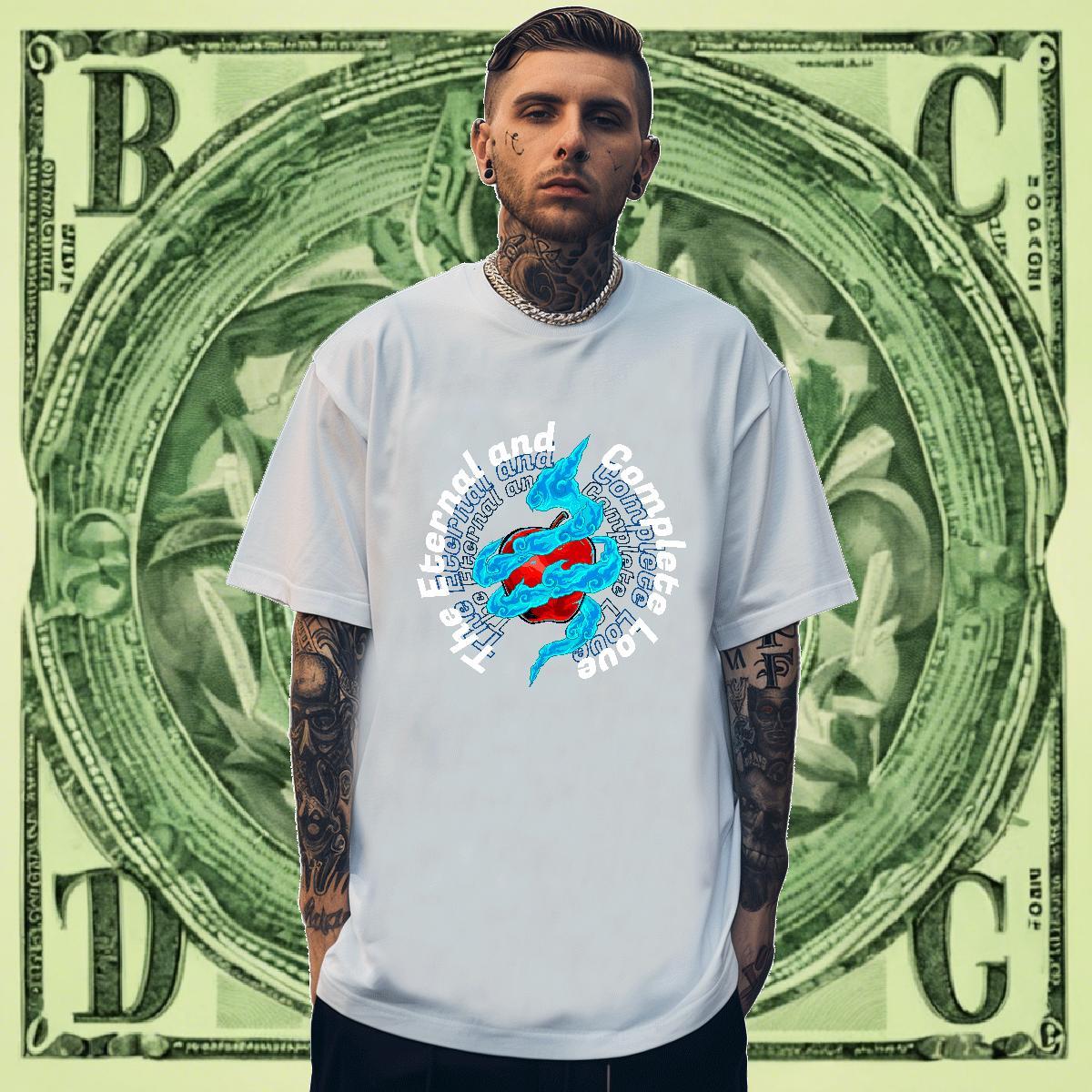 Soft Men Clothes T-Shirt Street Casual 230g Cotton White Plus Size Crew Neck letter T-Shirts Customized Tees